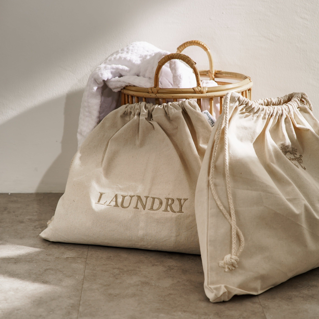 LAUNDRY BAG 15X16 NATURAL